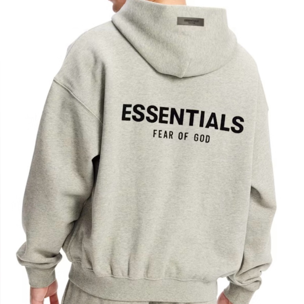 NEW Essentials Fear of God Oversized Hoodie Light Oatmeal Grey AUTHENTIC 💯